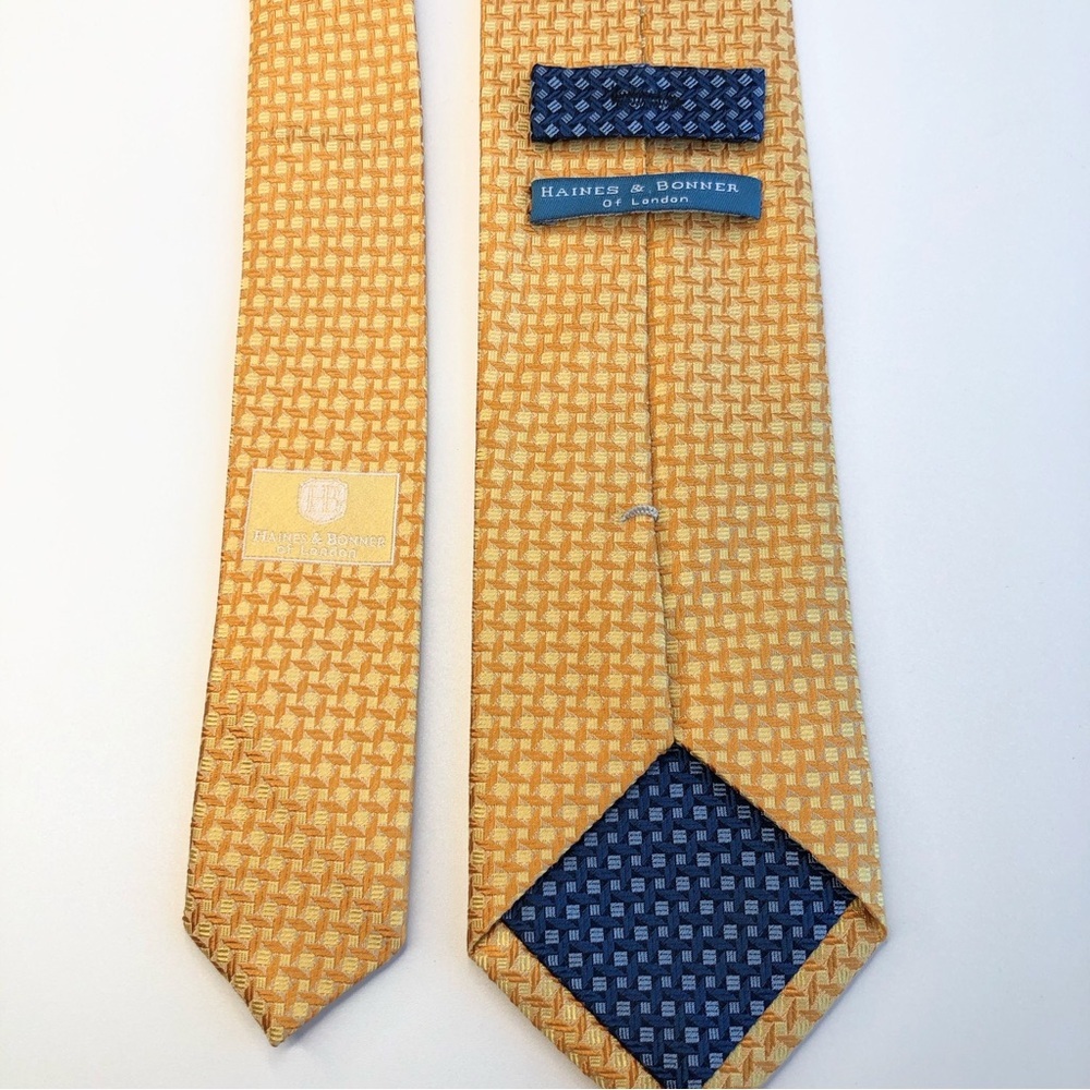 Haines & Bonner of London Yellow Silk Tie